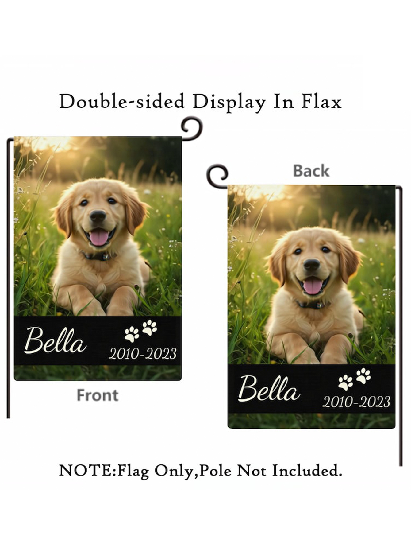 Custom Pet Memorial Garden Flags Personalized Dog and Cat Memorial Flags Condolence Gifts
